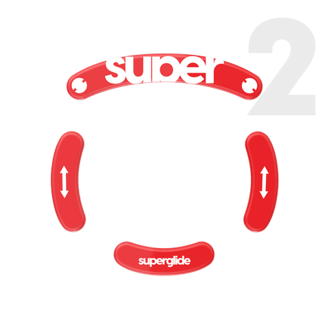Superglide Glass mouse skates for Logitech GPRO Wireless