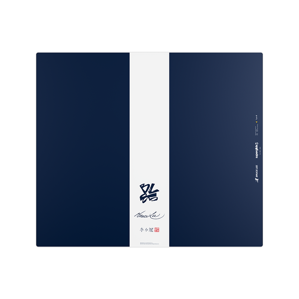 [Bruce Lee 85th Edition] Superglide3 Glass Mousepad XL - NAVY