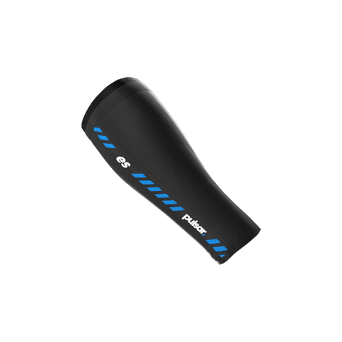 eS eSports Arm Sleeve L Large short by Pulsar Gaming Gears in black, designed for gamers. Features quick-drying material and friction reduction, ideal for use with glass mousepads for smoother gameplay