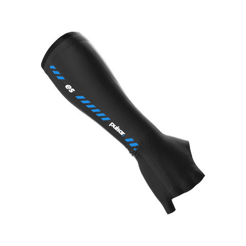 eS eSports Arm Sleeve L Large Finger short by Pulsar Gaming Gears in black, designed for gamers. Features quick-drying material and friction reduction, ideal for use with glass mousepads for smoother gameplay