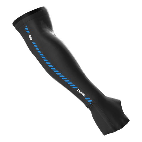 eS eSports Arm Sleeve L Large palm long by Pulsar Gaming Gears in black, designed for gamers. Features quick-drying material and friction reduction, ideal for use with glass mousepads for smoother gameplay