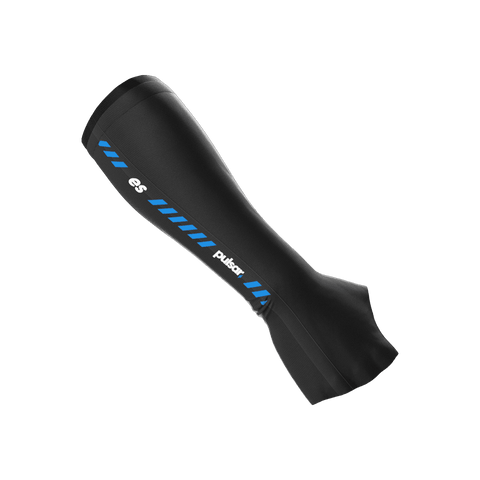 eS eSports Arm Sleeve L Large palm short by Pulsar Gaming Gears in black, designed for gamers. Features quick-drying material and friction reduction, ideal for use with glass mousepads for smoother gameplay
